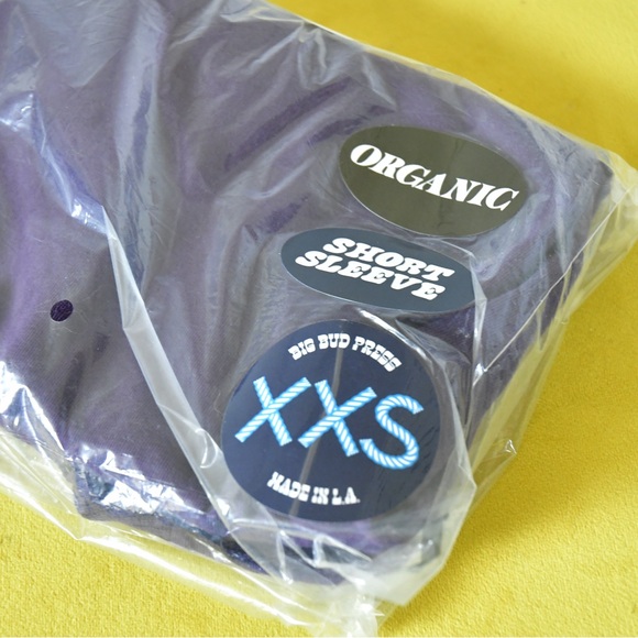 organic vintage tee big bud press size xxs dark purple grape - Picture 4 of 6